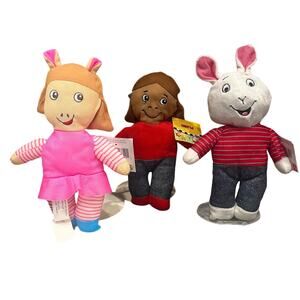 New With tags Arthur & Friends 8” Plush Doll Set Of 3 Greenbrier PBS Kids